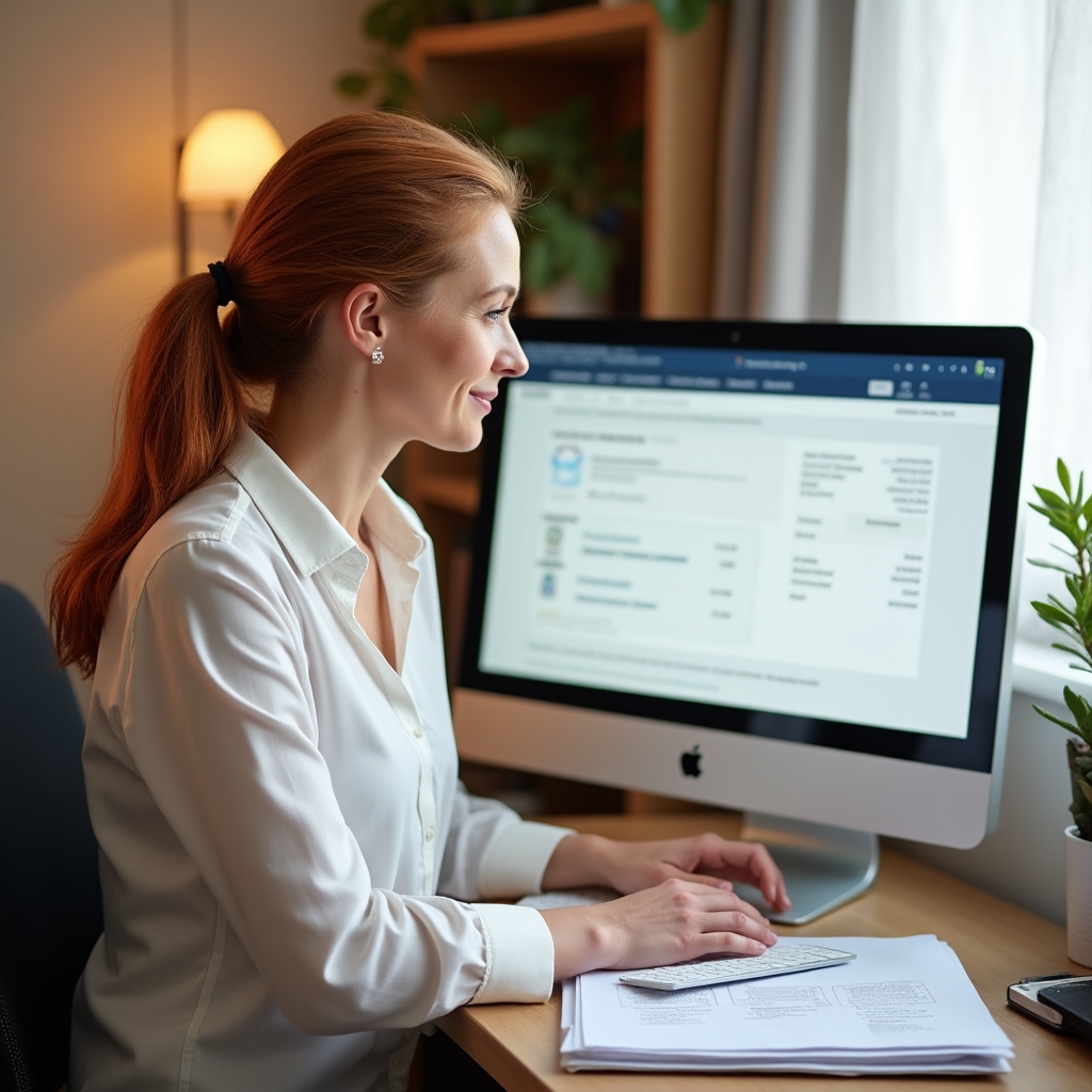 RTB registration form on a computer screen with Irish property documents nearby