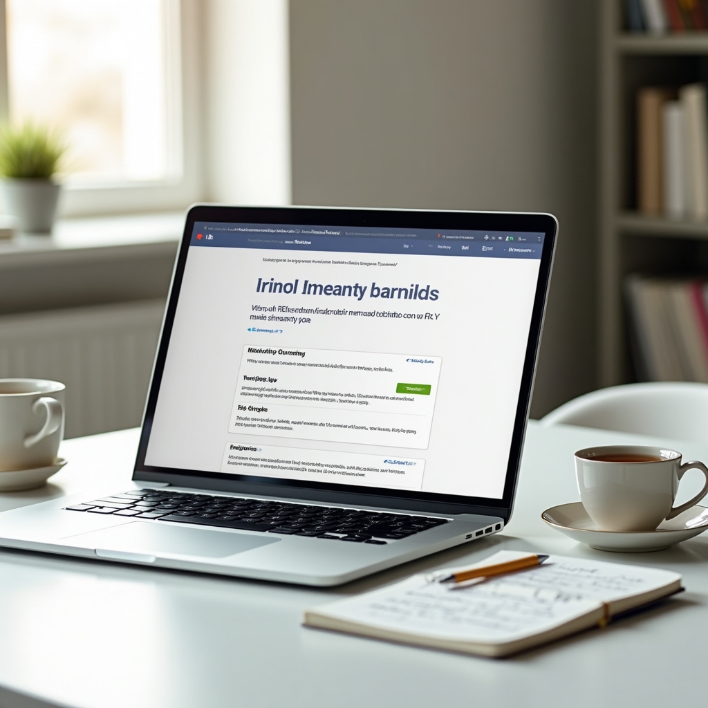 Structured online training module on laptop screen showing Irish tenancy law content